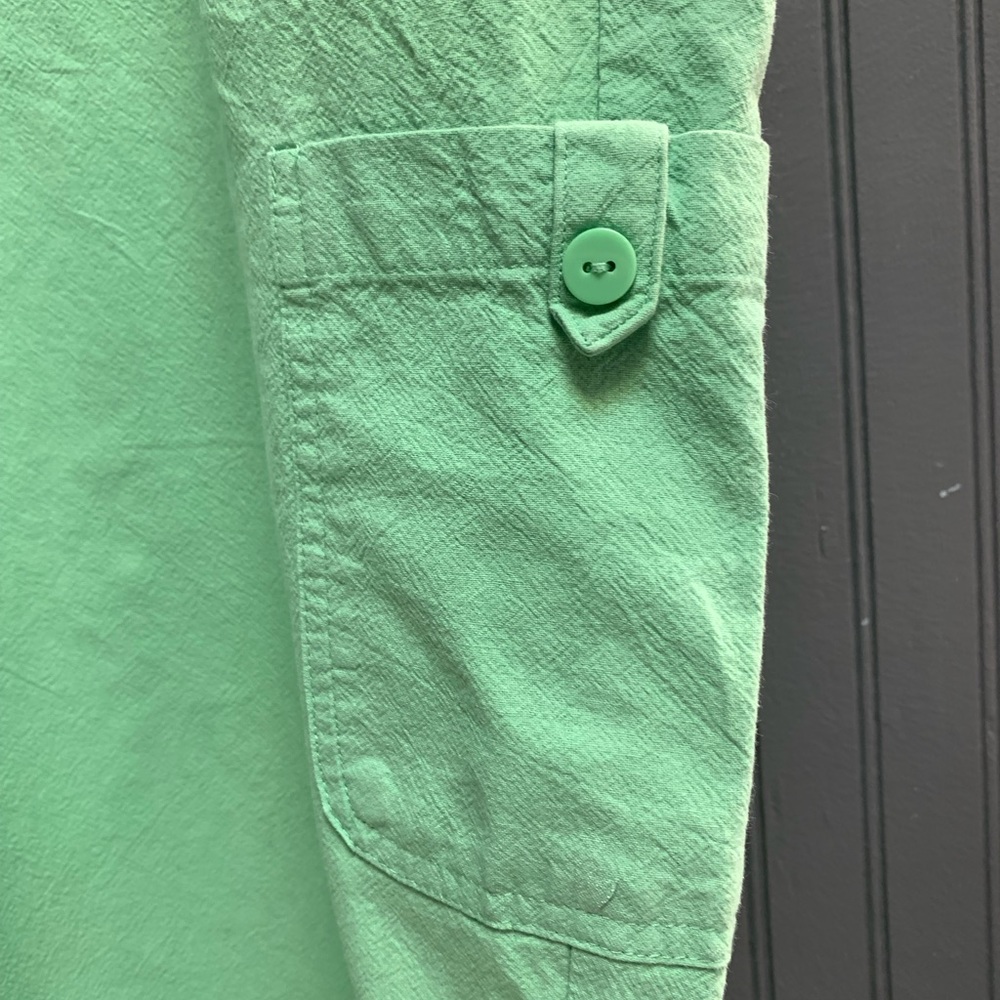 Alfred Dunner Woman Cotton Lime Green Plus Capri Pants Size 20W - EUC - Picture 3 of 4